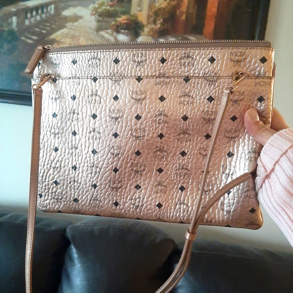 MCM Handbags - Mcm Rose Gold Crossbody